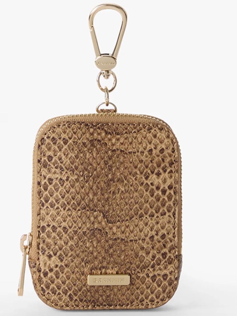 BRAHMIN Katelynn Pouch Light Pecan Bonaire Genuine Leather, NWT